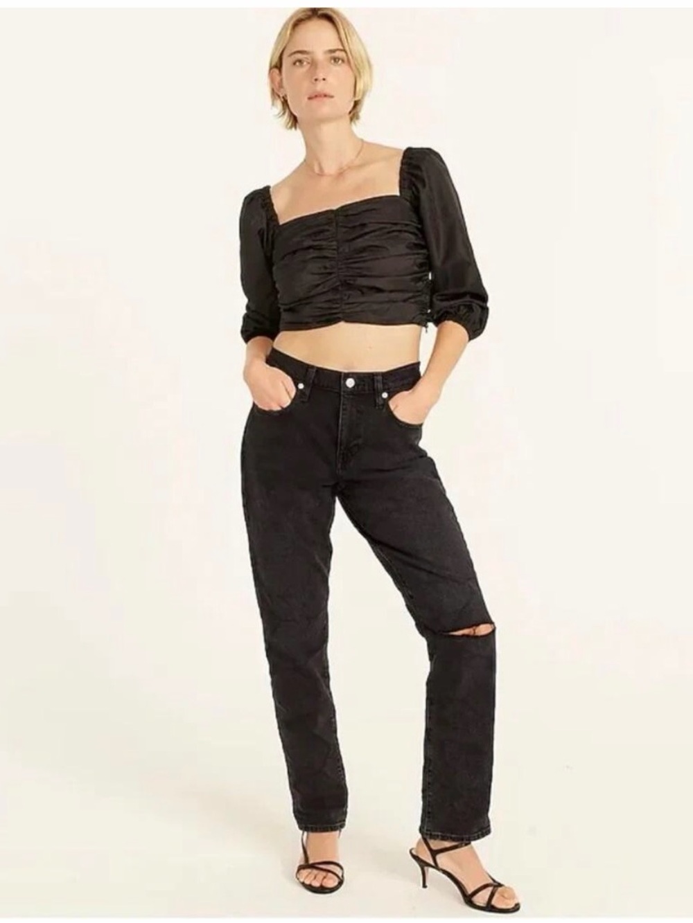 J.crew slim boyfriend Jean, size 26, black